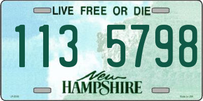 NH license plate 1135798
