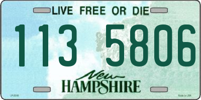 NH license plate 1135806