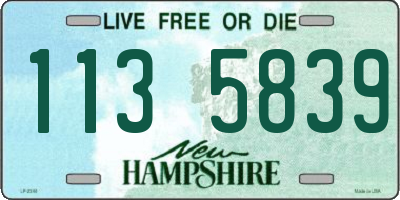 NH license plate 1135839