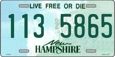 NH license plate 1135865