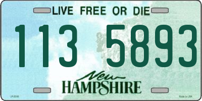 NH license plate 1135893