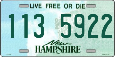 NH license plate 1135922