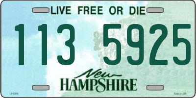 NH license plate 1135925