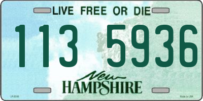NH license plate 1135936