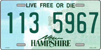 NH license plate 1135967
