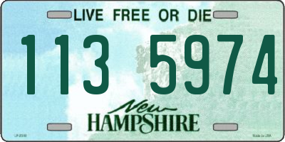 NH license plate 1135974