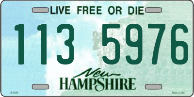NH license plate 1135976