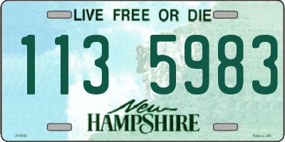 NH license plate 1135983
