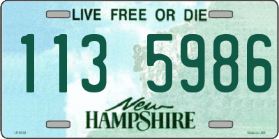 NH license plate 1135986
