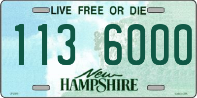 NH license plate 1136000