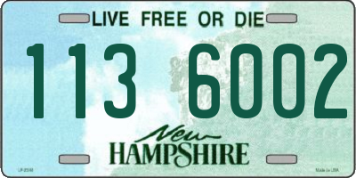 NH license plate 1136002