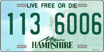 NH license plate 1136006