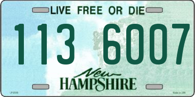 NH license plate 1136007