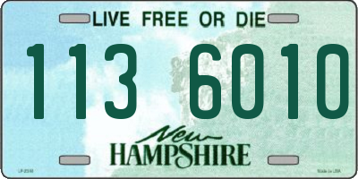NH license plate 1136010