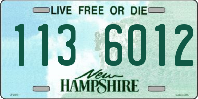 NH license plate 1136012