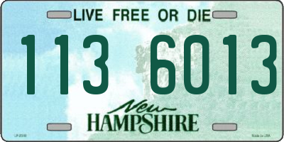 NH license plate 1136013