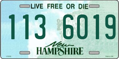NH license plate 1136019