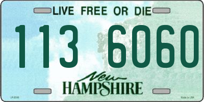 NH license plate 1136060