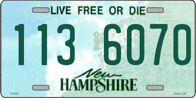 NH license plate 1136070
