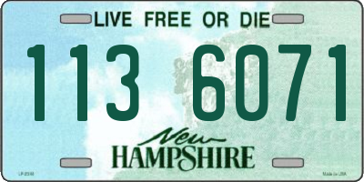 NH license plate 1136071
