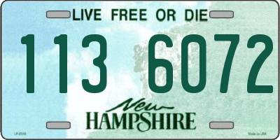 NH license plate 1136072