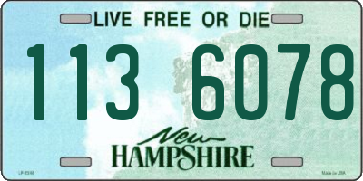 NH license plate 1136078