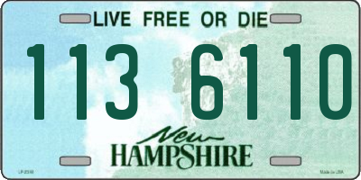 NH license plate 1136110
