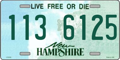 NH license plate 1136125