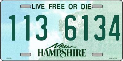 NH license plate 1136134