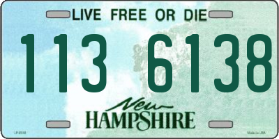 NH license plate 1136138