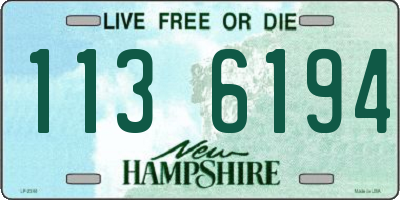 NH license plate 1136194