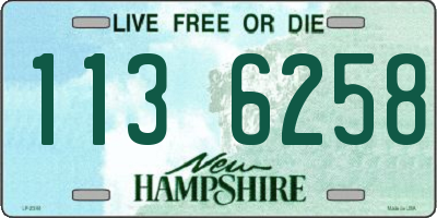 NH license plate 1136258