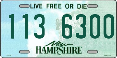 NH license plate 1136300