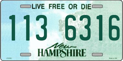 NH license plate 1136316