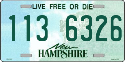NH license plate 1136326