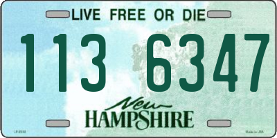 NH license plate 1136347