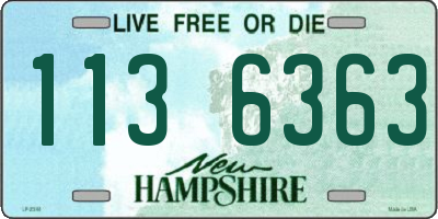 NH license plate 1136363