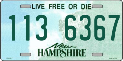 NH license plate 1136367
