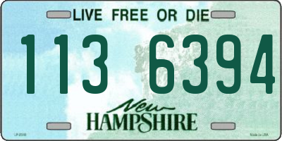 NH license plate 1136394
