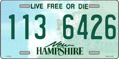 NH license plate 1136426