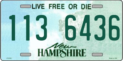 NH license plate 1136436