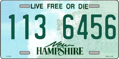 NH license plate 1136456