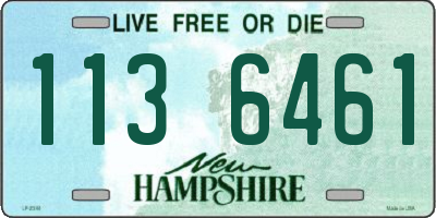 NH license plate 1136461
