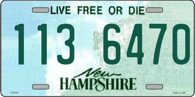 NH license plate 1136470