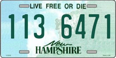 NH license plate 1136471