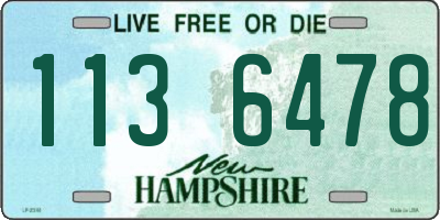 NH license plate 1136478