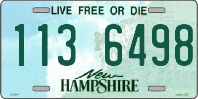 NH license plate 1136498