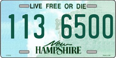 NH license plate 1136500