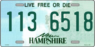 NH license plate 1136518