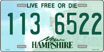 NH license plate 1136522